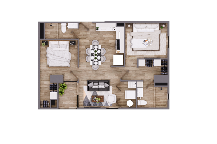 2 HABITACIONES 