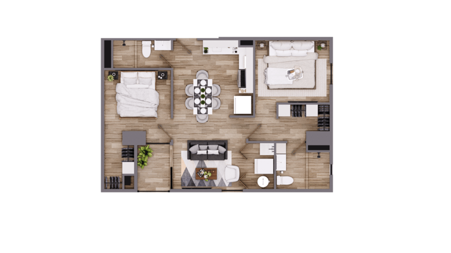 2 HABITACIONES 